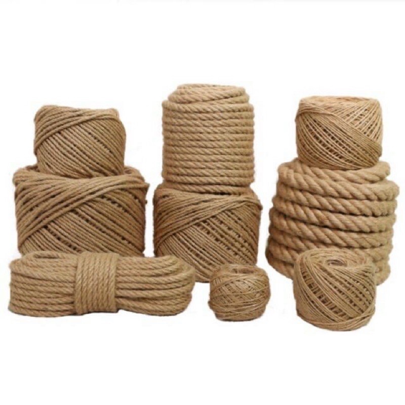 [RẺ NHẤT] 5 mét (size 10mm) dây thừng gai, dây cói, dây thừng trang trí,làm đồ handmade, đồ cào móng mèo