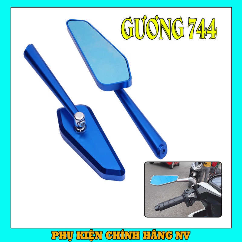 Gương xe máy thời trang mini Rizoma 744 chiếu hậu  gắn chân kính cho AB, SH, SH Mode, Wave,…