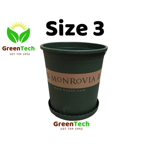 [ Giá Sỉ ] Chậu Nhựa Kèm Đĩa Lót  MONROVIA 2GL (Hàng Đẹp) - Chậu Trồng Cây Cảnh, Hoa