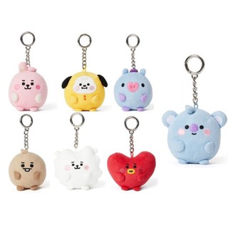 Móc khoá BT21 Baby Pong Pong (7 cm) | Suede Bag Charm Doll chính hãng
