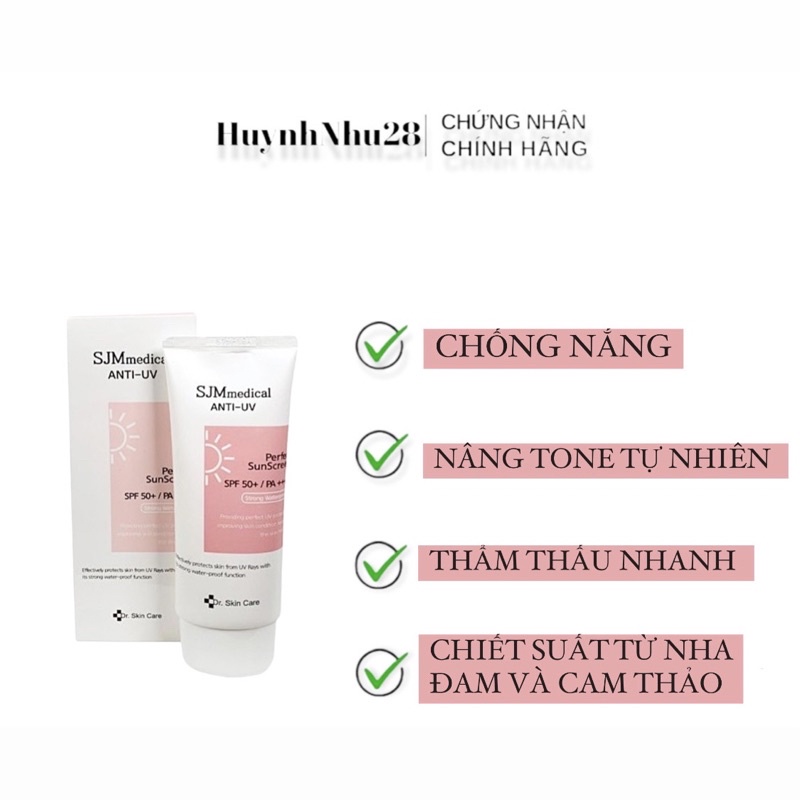 Kem Chống Nắng Chống Nước Nâng Tone SJM Medical Anti - UV Suncream