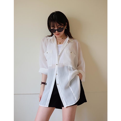 Áo khoác sơ mi trắng Overside 🔥 freesize 🔥 năng động, trẻ trung, cá tính WHITE SHIRT