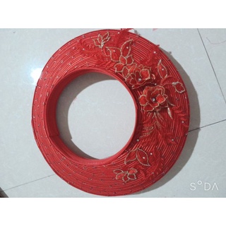 khăn xếp cô dâu 25 tầng trang trí