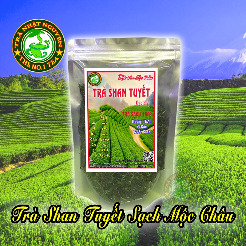 Trà Shan Tuyết Sạch Mộc Châu 100g - Trà Nhật Nguyên Đặc Sản Mộc Châu - Nước Trà Xanh Hương Trà Thơm