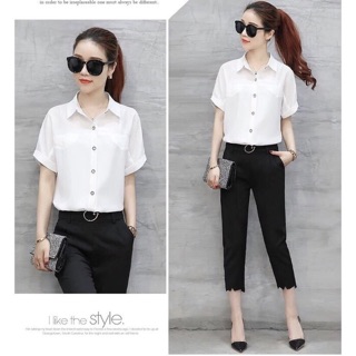 Áo sơ mi nữ tay ngắn sm505