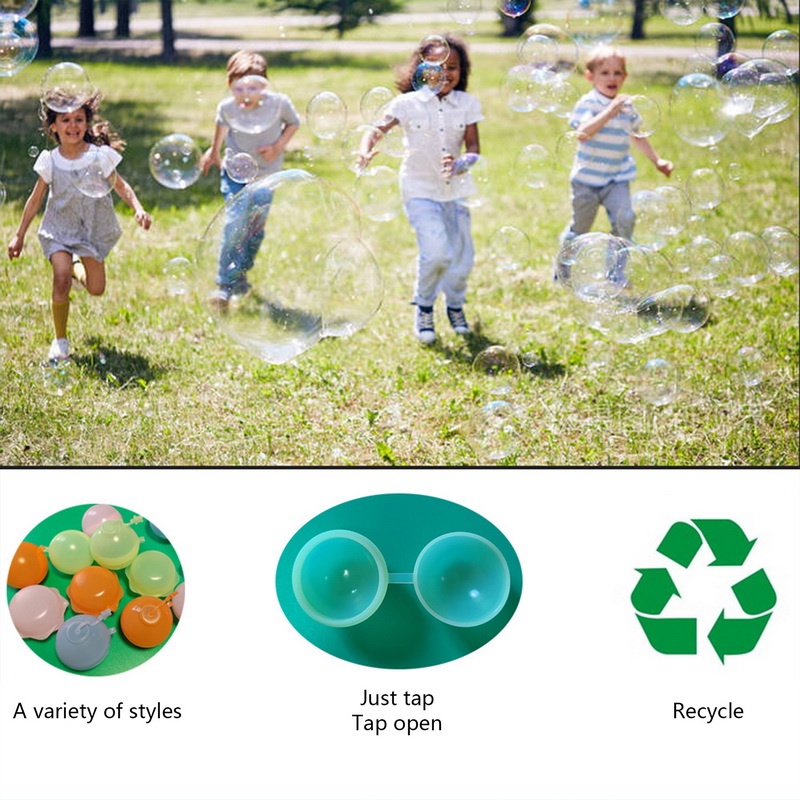 Set 6 Bong Bóng Nước Silicone Nhiều Màu Có Thể Tái Sử Dụng water balloon