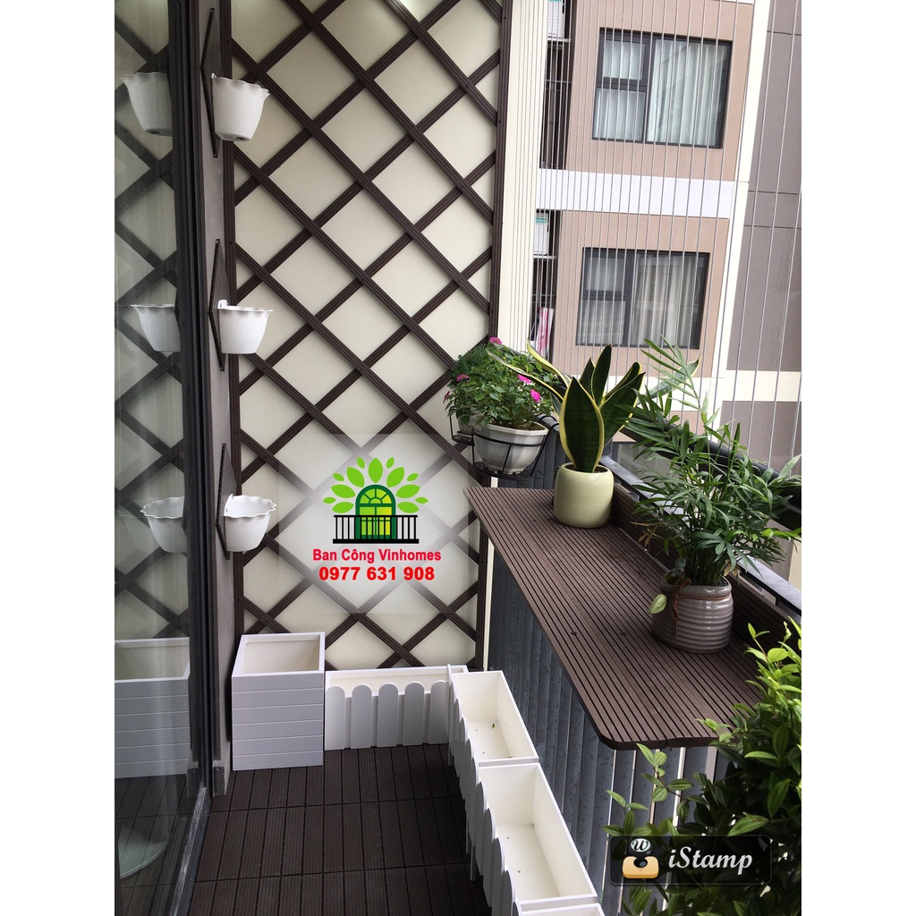 CHẬU NHỰA VUÔNG TRỒNG CÂY COMPOSITE SIÊU BỀN, ĐẸP MÀU TRẮNG