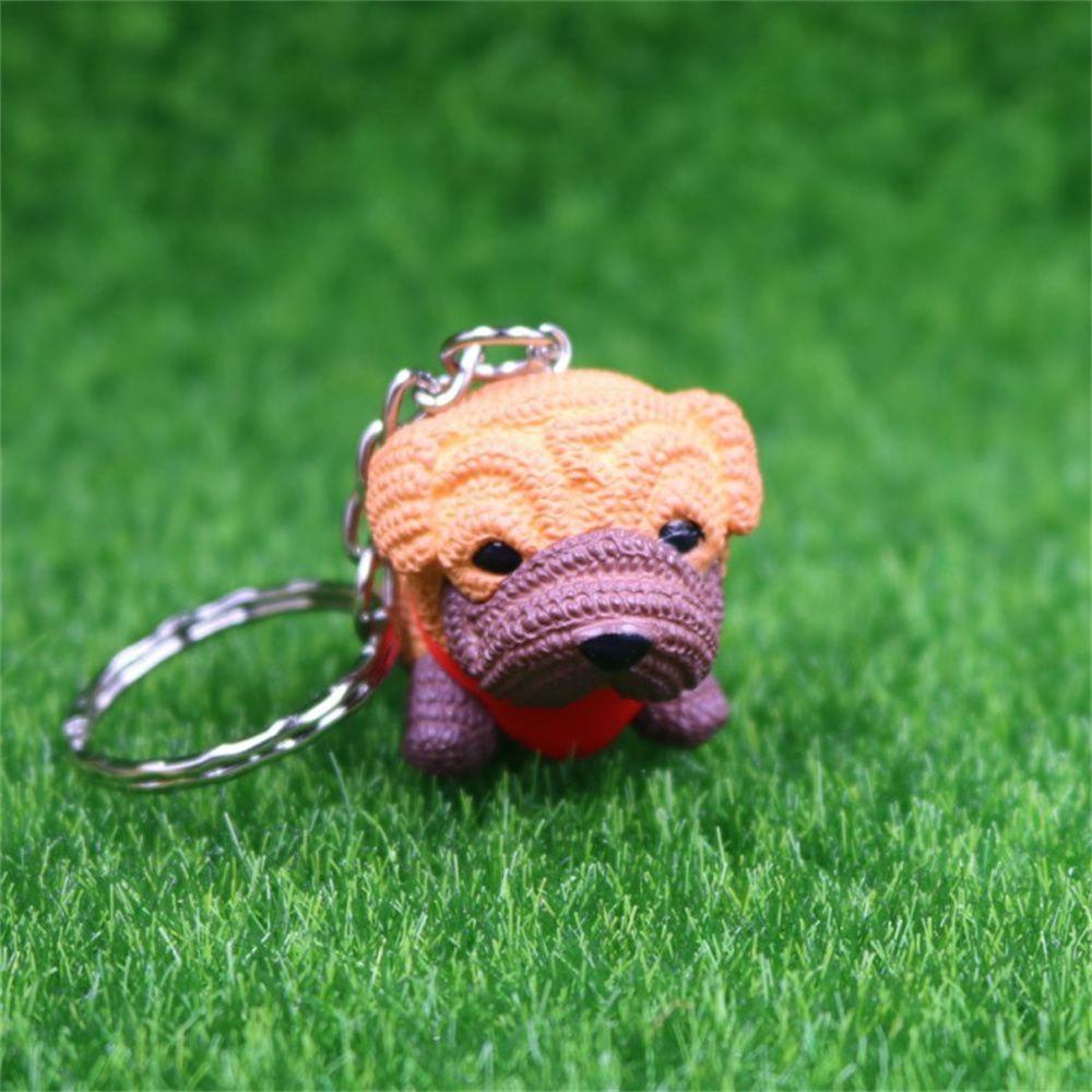 Mmluck Phụ Kiện Móc Khóa Trang Trí Túi Xách / Balo Đi Học Hình Chú Chó Mascot Bằng Len Dễ Thương