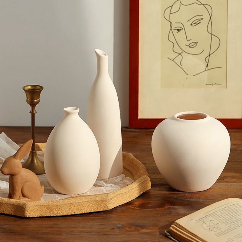 Bình Hoa Bằng Sứ Thiết Kế Đơn Giản Phong Cách Bắc Âu Cao Cấp