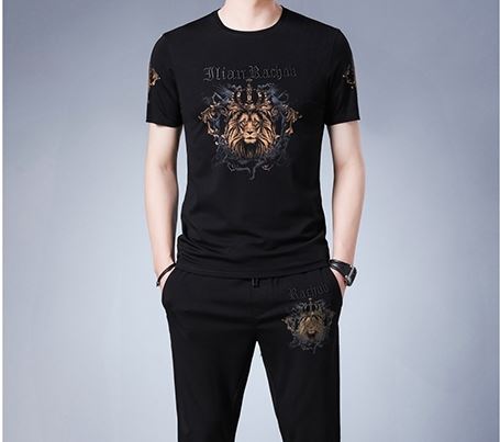 Bộ Hè Nam, Bộ Thun Nam - Họa Tiết Sư Tử Siêu Chất, Chất Liệu Thun Lạnh Mềm Mịn Thoáng Mát - BN0252