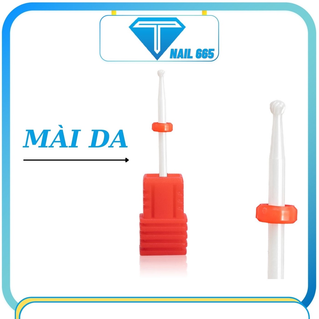 Đầu mài móng tay gel nail , Đầu mài sứ phá gel bột mịn khóe da móng tay