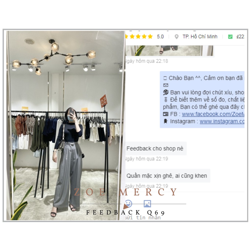 [SẴN]-Quần tây ống rộng eo cao (Q69)