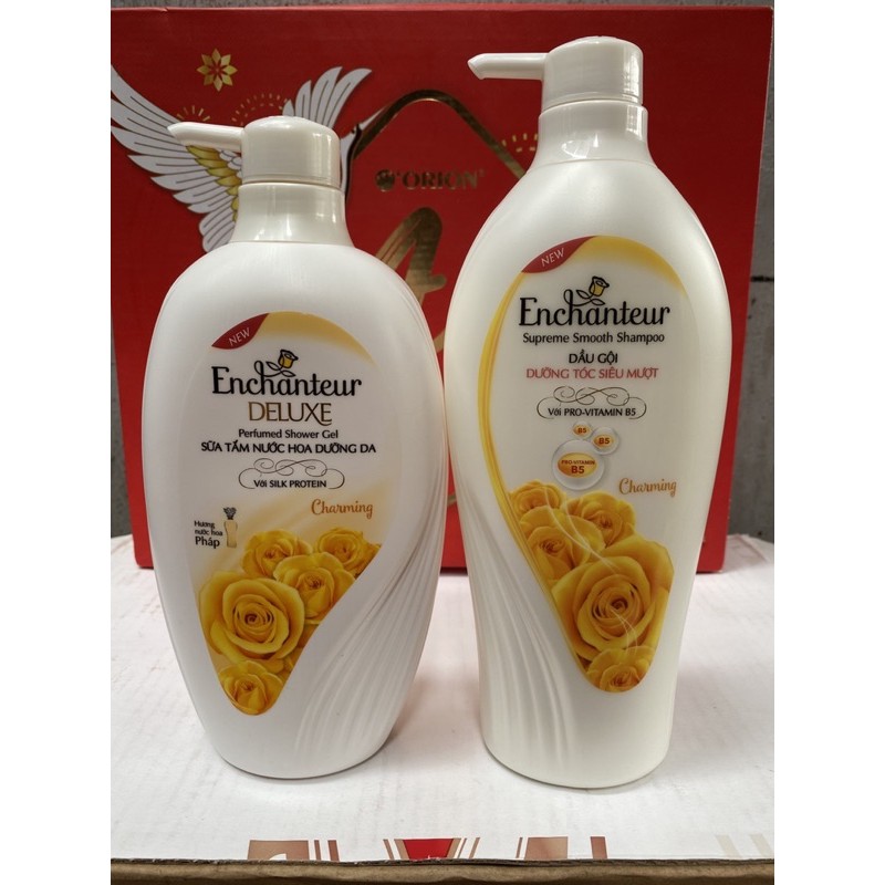 Dầu Gội Và Sữa Tắm Enchanteur Charming 650g