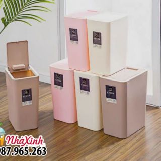 Thùng rác chữ nhật kiểu mới / Thùng đựng rác nắp bật