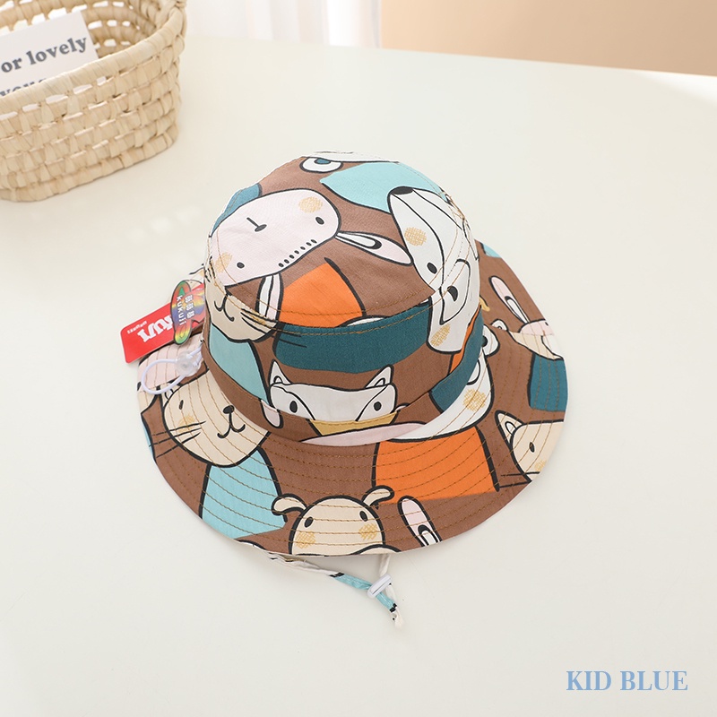 Mũ Tai Bèo Vành Rộng Chống Nắng In Hoạt Hình Dễ Thương Cho Bé