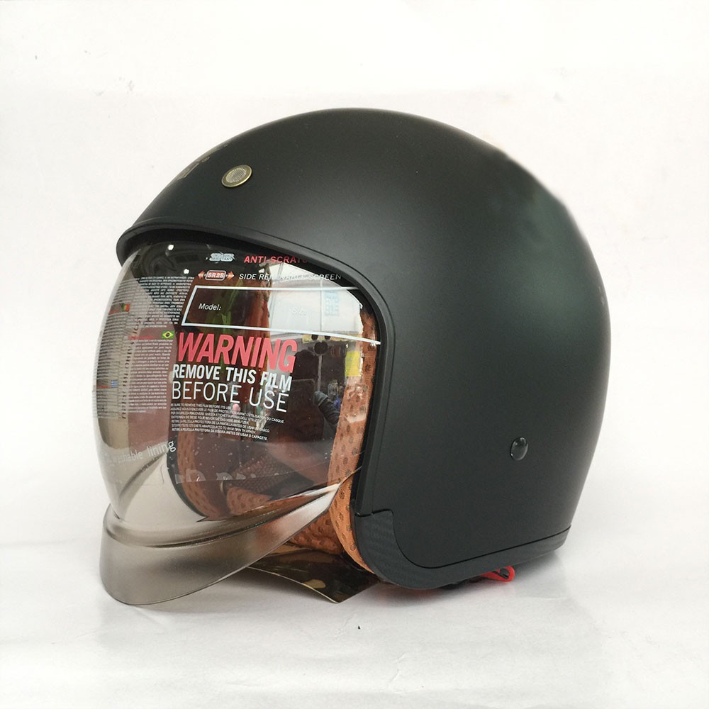 Mũ bảo hiểm 3 4 royal m139 Đen Nhám - BH Chính Hãng 12T