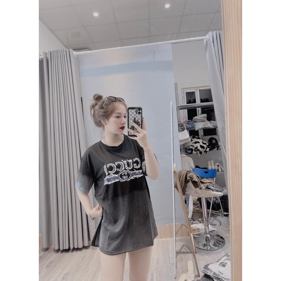 Áo Phông Loang Hình-Áo Thun Tay Lỡ From Rộng Unisex