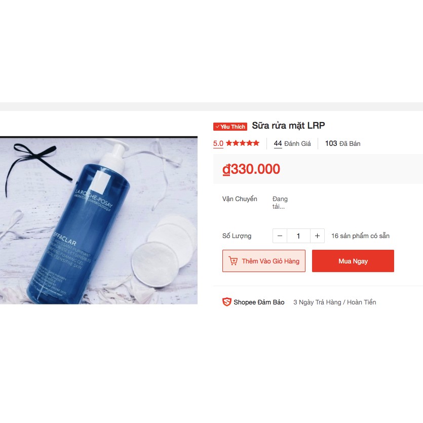 Sữa rửa mặt La Roche Posay