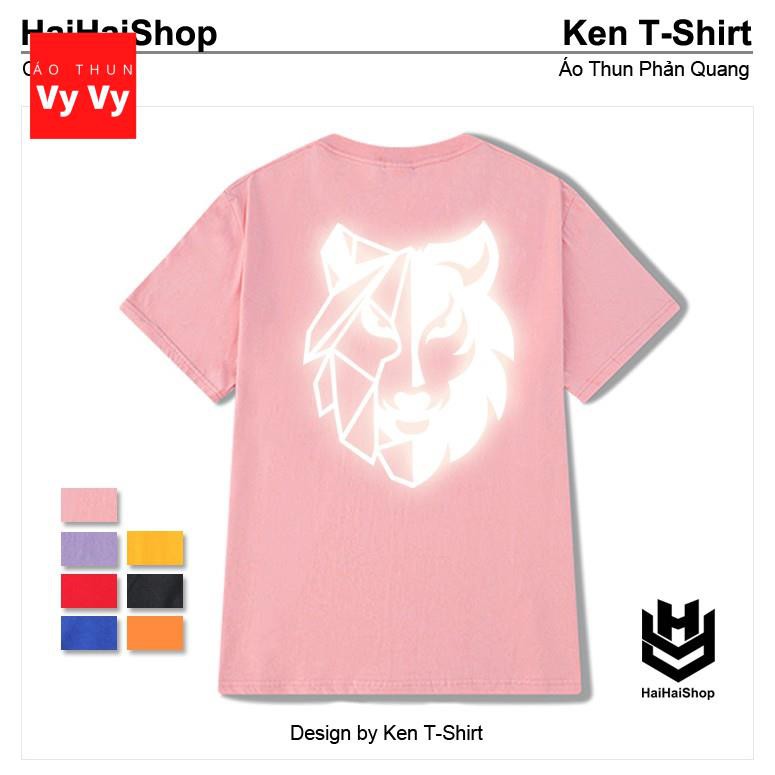 Áo Thun Nam Phản Quang Chó Sói Hai Mặt Cotton 75%, Áo Thun Form Rộng Unisex, Áo Thun Nam Nữ Đẹp HaiHaiShop, Ken T-Shirt.