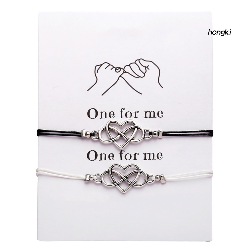 Set 2 vòng tay hình trái tim độc đáo thời trang cho cặp đôi