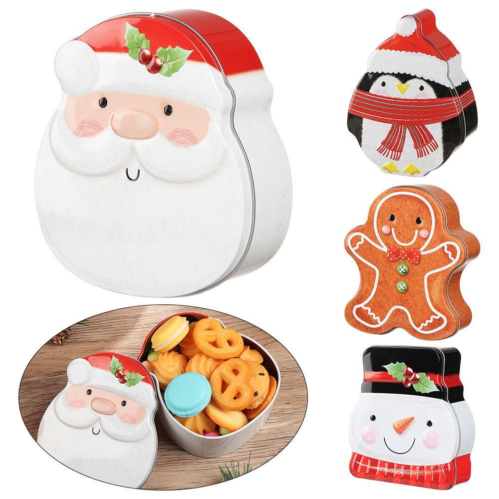 CHOOKEY Hộp Đựng Kẹo Giáng Sinh Hình Người Tuyết, Chim Cánh Cụt