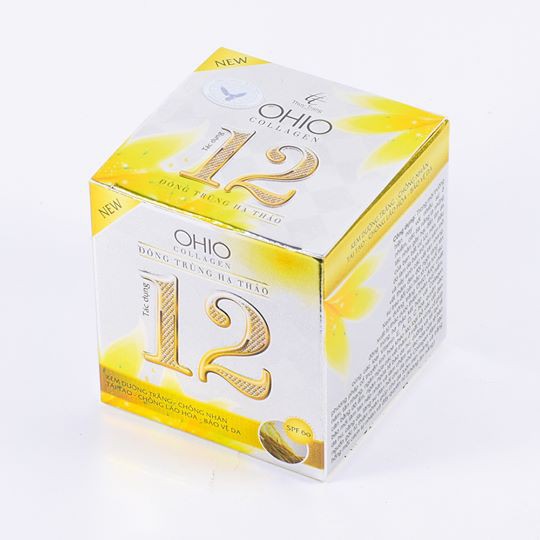 [ Free Ship ] Kem dưỡng trắng - Chống nhăn - Tái Tạo - Bảo vệ da 12 tác dụng OHIO Collagen – Đông Trùng Hạ Thảo