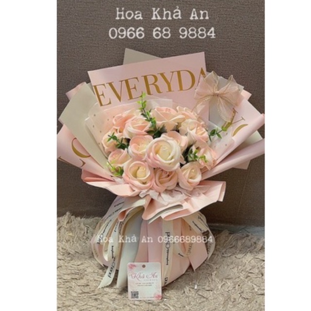 [Hoa sinh nhật] Bó hoa Sáp Loang 15bông cao cấp, thiết kế bởi Khả An. Đặt được số bông theo yêu cầu. Có hoả tốc HN