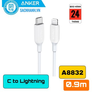 Cáp sạc nhanh c to lightning anker powerline iii – 0.9m – a8832