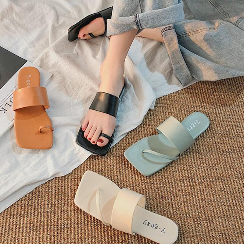 Dép Xỏ Ngón Đế Bằng Kiểu Dáng Đơn Giản Thời Trang Hàn Quốc