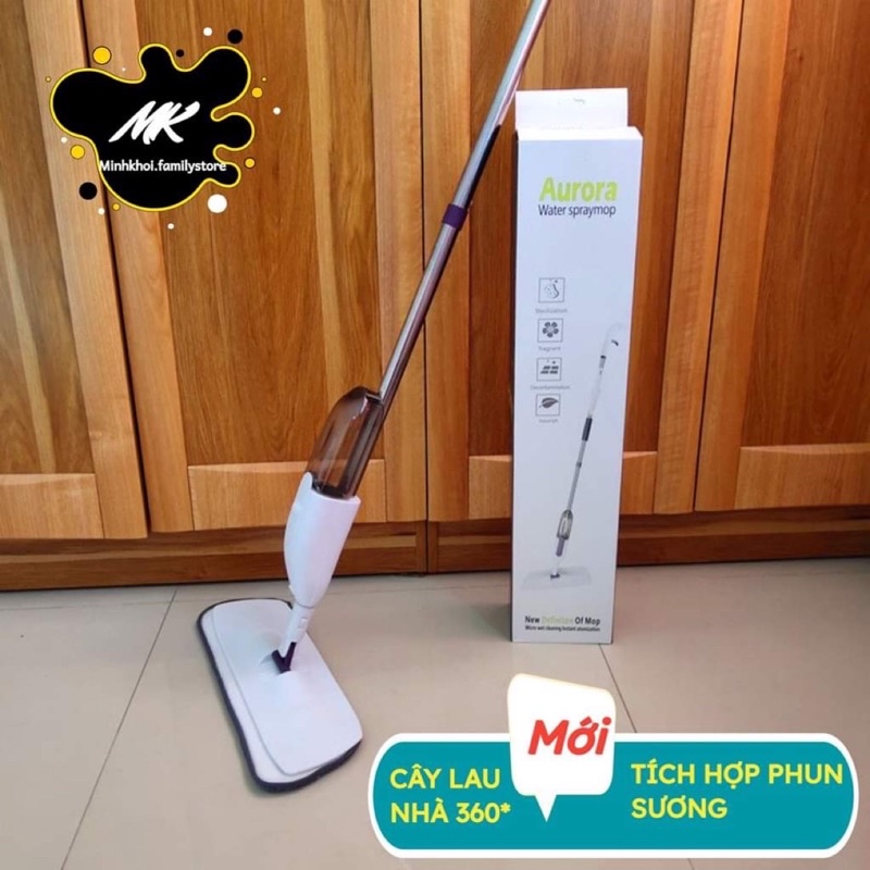 Cây lau nhà phun sương chổi lau nhà thông minh  có đầu xoay 360 độ tiện lợi [XẢ KHO CẮT LỖ]