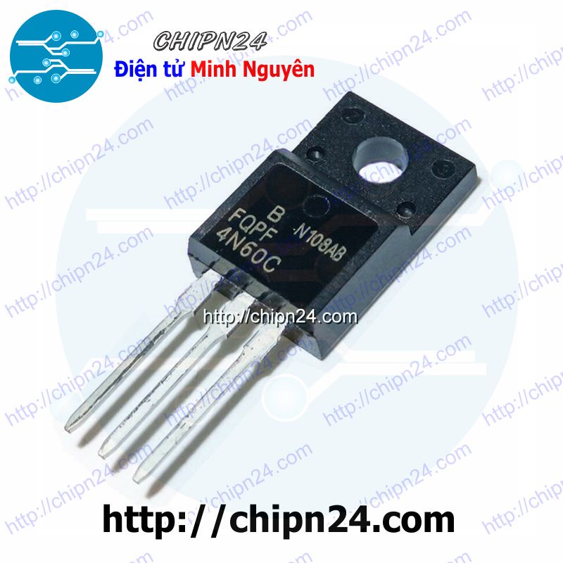 [2 CON] Mosfet 4N60 TO-220F 4A 600V Kênh N (FQPF 4N60C FQPF4N60C)