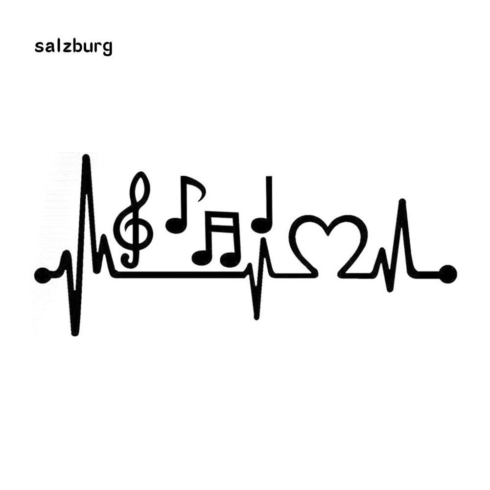 Miếng dán trang trí xe hơi laptop họa tiết nốt nhạc