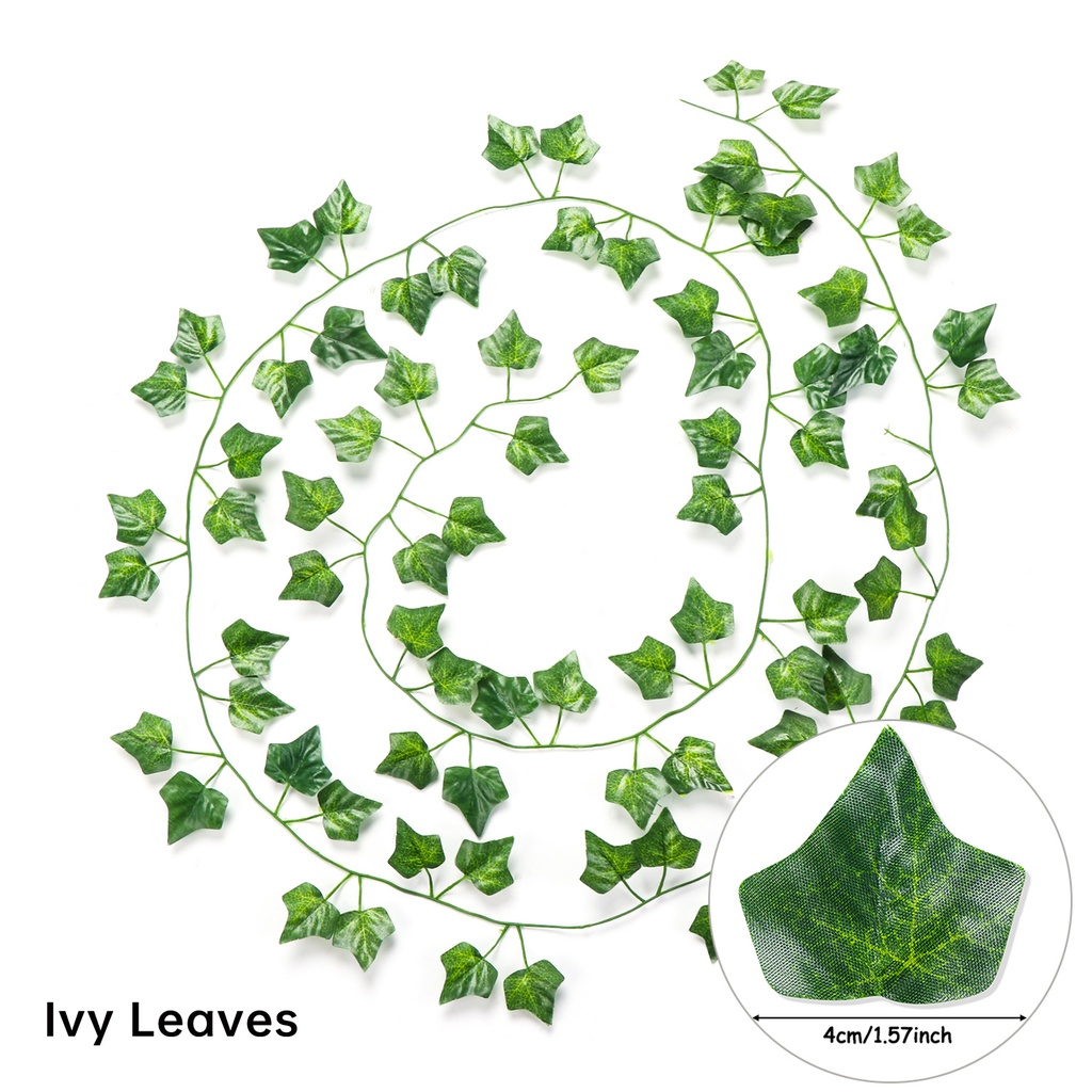 Dây Lá Thường Xuân Nhân Tạo Treo Tường Trang Trí Nhà Cửa/Tiệc Cưới