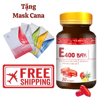 Viên uống vitamin e đỏ đẹp da 400mg BAK Shop Clicklamua - viên uống bổ mắt sáng da trắng da chống lão hoá 30 viên