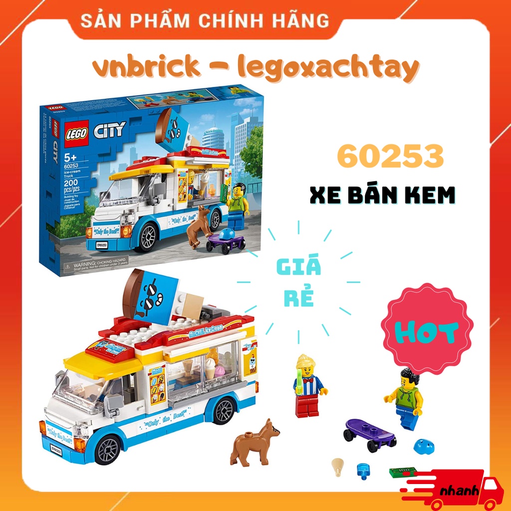 Lego City 60253 Ice-cream Truck Bộ xếp hình Lego Xe bán kem
