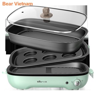 ✢Bếp nướng điện gia dụng Little Bear Nồi BBQ không khói Chảo đa năng Lẩu chiên và Shabu