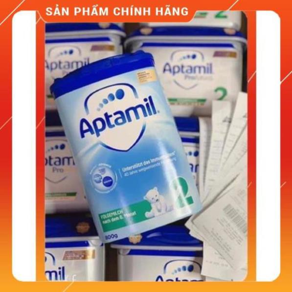 Sữa Aptamil Pronutra nội địa Đức (ap xanh cao) đủ số 1,2,3 1+ 2+ 800g