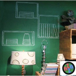 Decal bảng phấn dán tường xanh (200x60cm; 200x45cm; 100x60cm; 100x45cm) - AZAZ Store - Decal bảng phấn dán tường TPHCM