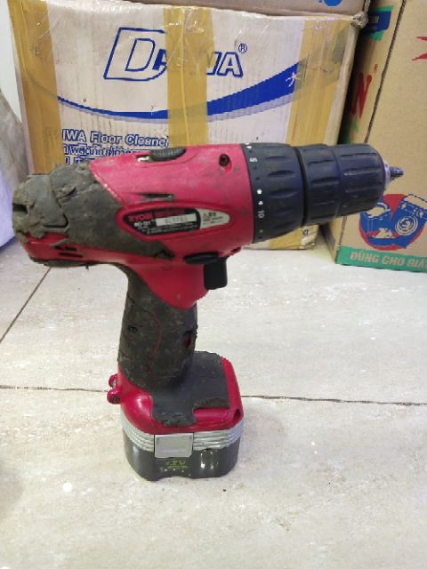 Khoan pin Ryobi nguyên cây máy  + pin zin