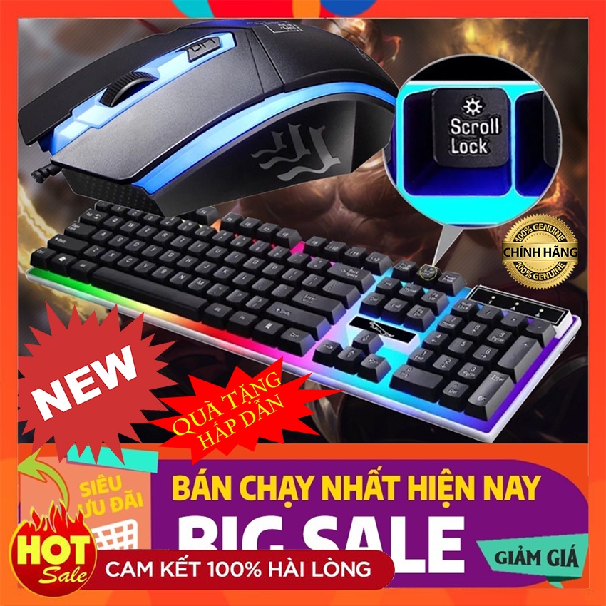 [Hàng xịn]Bộ bàn phím chuột giả cơ led Gaming có dây cổng usb chuyên Game cho pc máy tính laptop gõ siêu nhanh