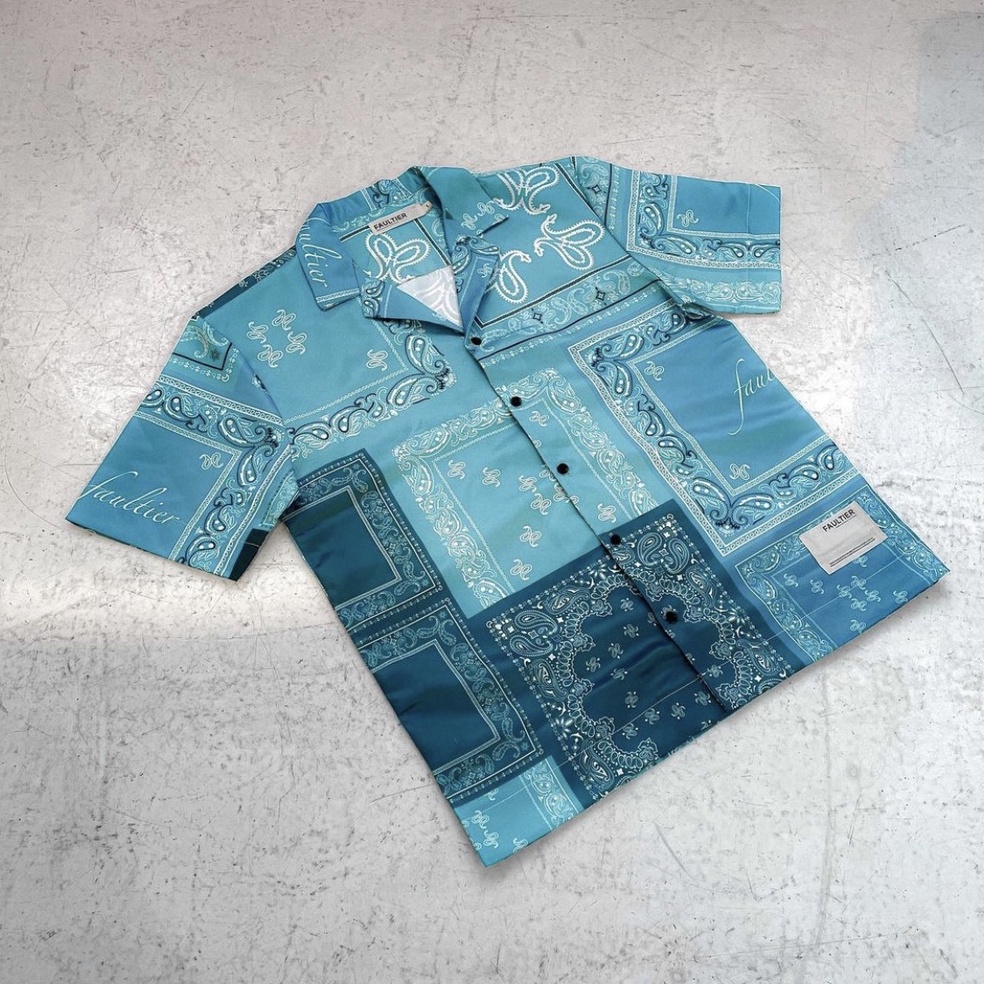 Áo sơmi ngắn tay hoạ tiết bandana "FAULTIER BANDANA" DANTON SHIRT | BigBuy360 - bigbuy360.vn