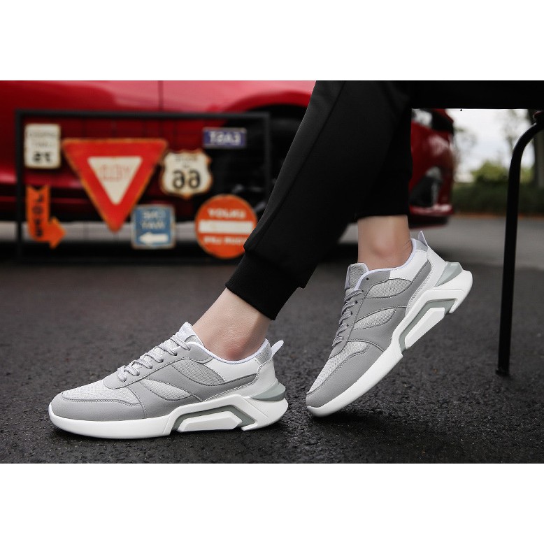 Giày thể thao sneaker nam D55, phong cách trẻ trung năng động, đế cao su non đi cực êm | BigBuy360 - bigbuy360.vn