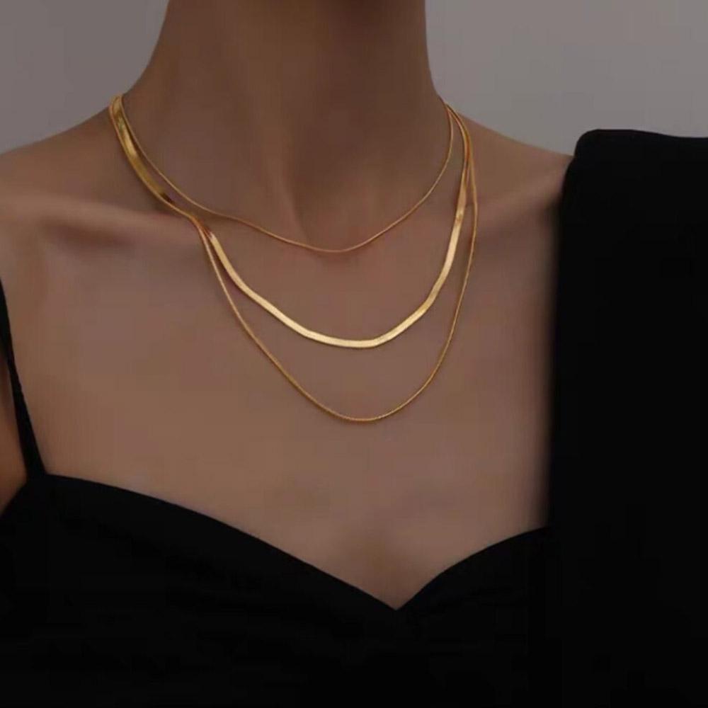 Qqmall Dây Chuyền Nhiều Lớp Phong Cách Vintage Sang Trọng