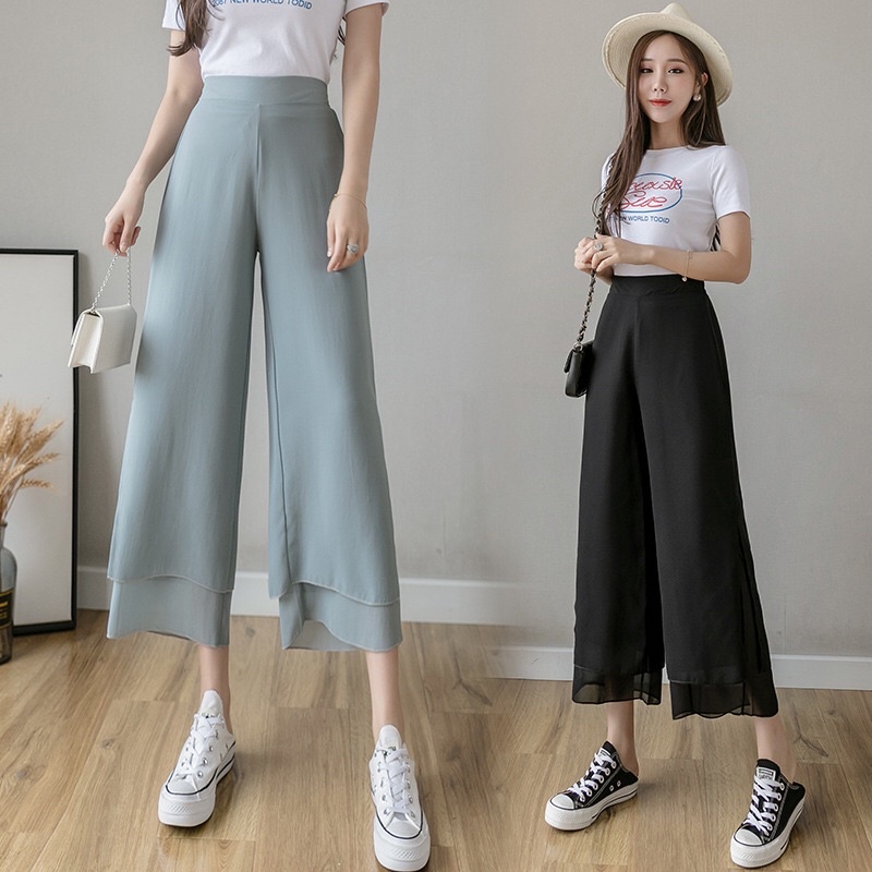Quần 2 lớp kiểu dáng thanh lịch nhẹ nhàng