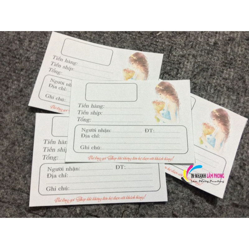 100 Decan Giao Hàng Có Ghi Thông Tin Shop Và Mã Vận Đơn, Có Keo Dán Size 10 x 7 cm