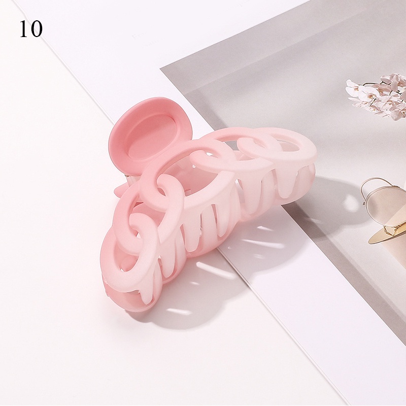 Kẹp Tóc Nhựa Màu Hồng Gradient Dễ Thương Dành Cho Nữ