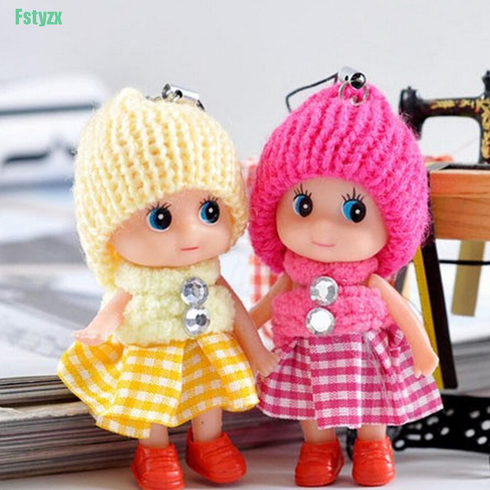 fstyzx 1 Pcs Soft Baby Dolls Interactive Mini Doll Phone Hanging Kids Children Toys 8cm
