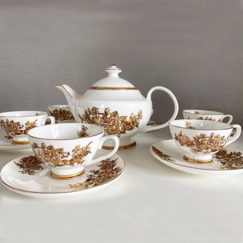 Bộ trà sứ hoa cúc vàng Imperial London, phong cách châu Âu đẳng cấp và sang trọng