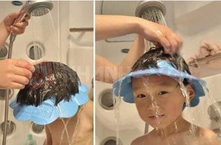 Mũ tắm gội, cắt tóc cho bé