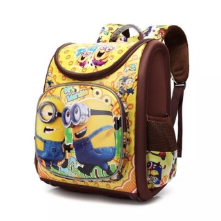 💯balo gù cho các bé cấp 1-2. bl1525- minion vàng💯